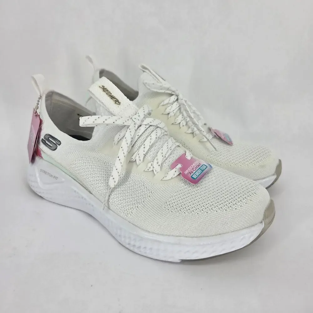 NEW Skechers Gravity Experience Solar Fuse White Holo Sneaker Women's 9 NIB